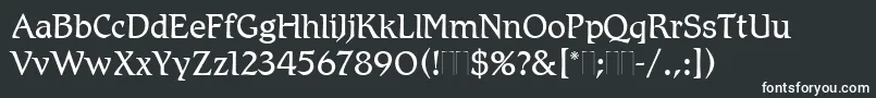 RomicLightPlain Font – White Fonts on Black Background