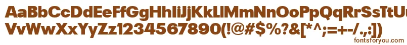 PlakLtBlack-Schriftart – Braune Schriften auf weißem Hintergrund