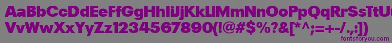 Шрифт PlakLtBlack – фиолетовые шрифты на сером фоне