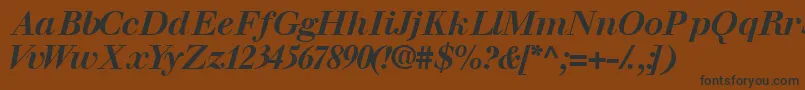 Walbaumssk ffy Font – Black Fonts on Brown Background