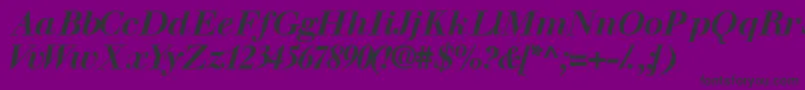 Walbaumssk ffy Font – Black Fonts on Purple Background