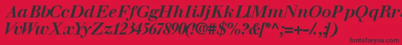 Walbaumssk ffy Font – Black Fonts on Red Background