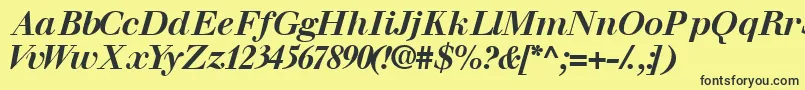 Walbaumssk ffy Font – Black Fonts on Yellow Background