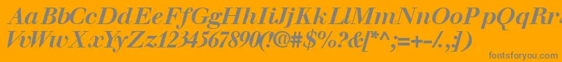 Walbaumssk ffy Font – Gray Fonts on Orange Background