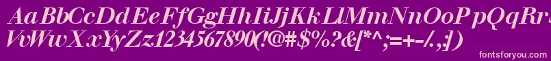 Walbaumssk ffy Font – Pink Fonts on Purple Background