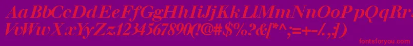fuente Walbaumssk ffy – Fuentes Rojas Sobre Fondo Morado