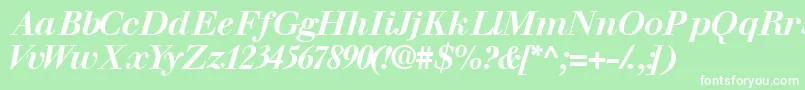 Walbaumssk ffy Font – White Fonts on Green Background