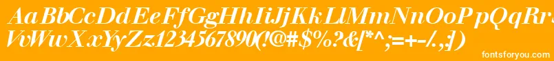 Walbaumssk ffy Font – White Fonts on Orange Background