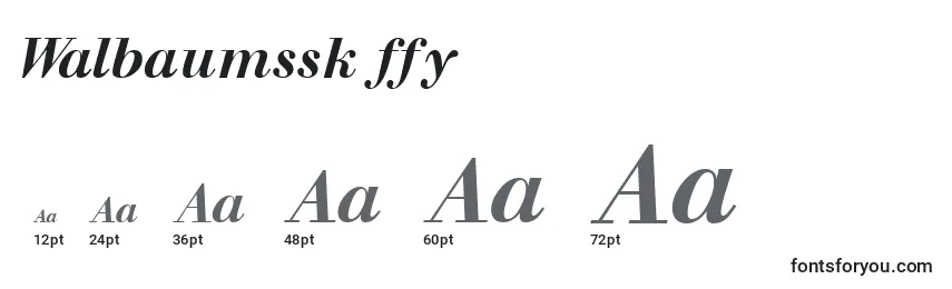 Размеры шрифта Walbaumssk ffy