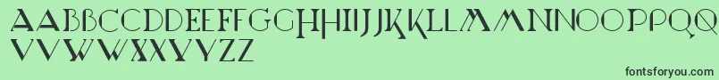 フォントMarchesa – 緑の背景に黒い文字