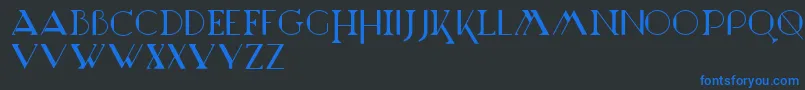 Шрифт Marchesa – синие шрифты на чёрном фоне