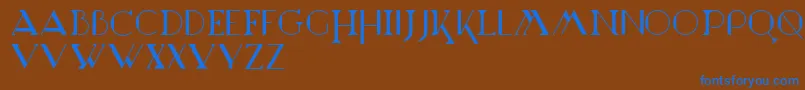 Шрифт Marchesa – синие шрифты на коричневом фоне