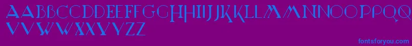 Marchesa-Schriftart – Blaue Schriften auf violettem Hintergrund