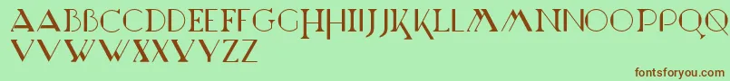 Marchesa-Schriftart – Braune Schriften auf grünem Hintergrund