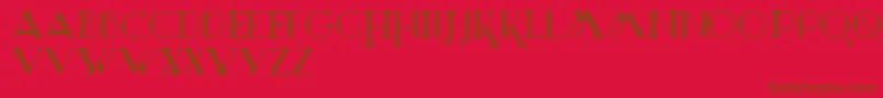 Marchesa Font – Brown Fonts on Red Background