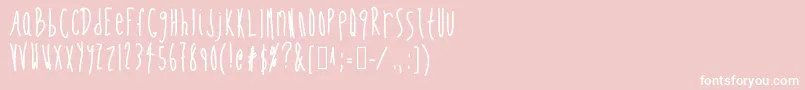 フォントSkinnyVanillaLatte – ピンクの背景に白い文字