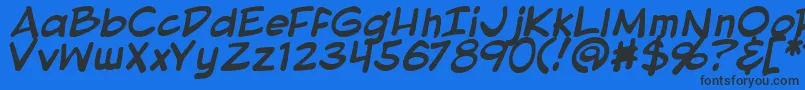 フォントBlambotProLiteBold – 黒い文字の青い背景