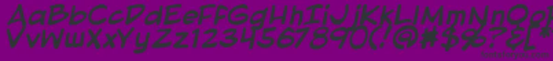フォントBlambotProLiteBold – 紫の背景に黒い文字