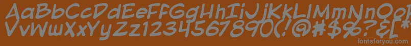 BlambotProLiteBold-Schriftart – Graue Schriften auf braunem Hintergrund