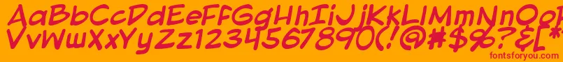 BlambotProLiteBold Font – Red Fonts on Orange Background