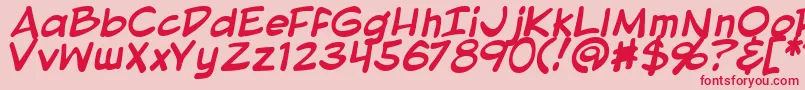 BlambotProLiteBold Font – Red Fonts on Pink Background