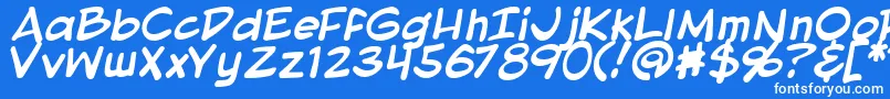 BlambotProLiteBold Font – White Fonts on Blue Background