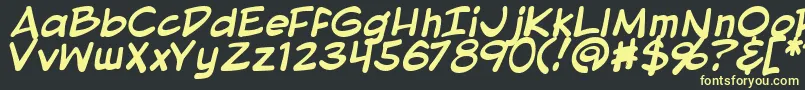 BlambotProLiteBold Font – Yellow Fonts on Black Background