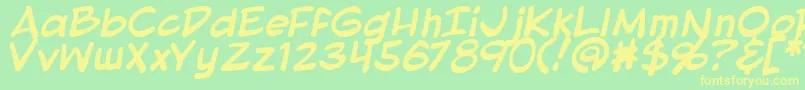 More about BlambotProLiteBold Font BlambotProLiteBold Font – Yellow Fonts on Green Background