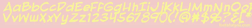 More about BlambotProLiteBold Font BlambotProLiteBold Font – Yellow Fonts on Pink Background
