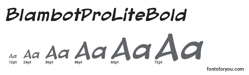 BlambotProLiteBold Font Sizes