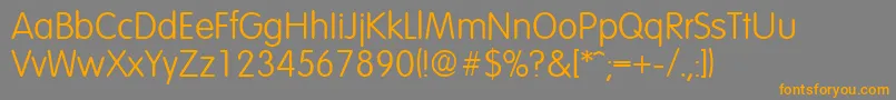 VolkswagenLight Font – Orange Fonts on Gray Background