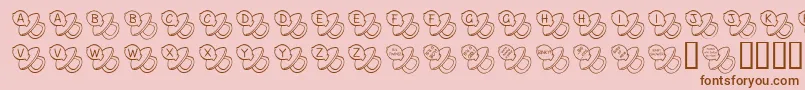 FlBinky Font – Brown Fonts on Pink Background