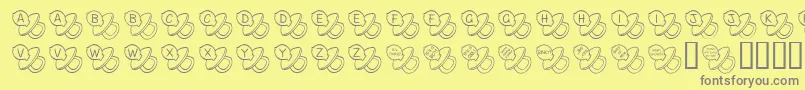 FlBinky Font – Gray Fonts on Yellow Background