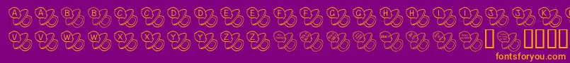 FlBinky Font – Orange Fonts on Purple Background