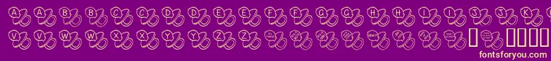 FlBinky Font – Yellow Fonts on Purple Background