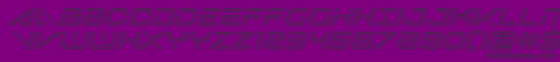Bansheepilotengraveital-fontti – mustat fontit violetilla taustalla