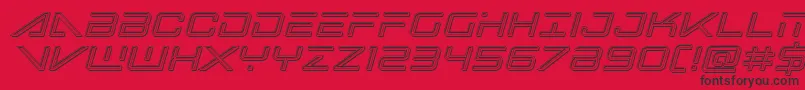 Bansheepilotengraveital Font – Black Fonts on Red Background