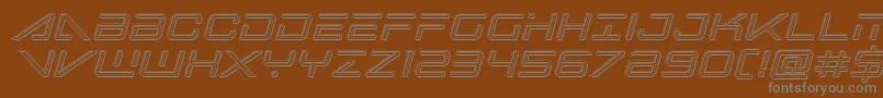 Bansheepilotengraveital-fontti – harmaat kirjasimet ruskealla taustalla