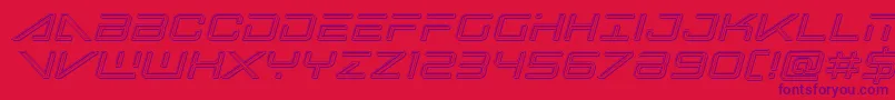 Bansheepilotengraveital Font – Purple Fonts on Red Background