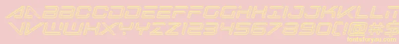 Bansheepilotengraveital Font – Yellow Fonts on Pink Background