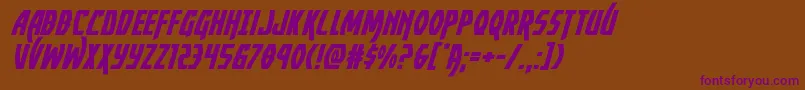 Yankeeclipperexpandital Font – Purple Fonts on Brown Background