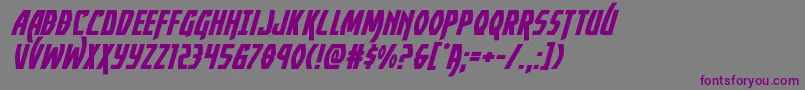 Yankeeclipperexpandital Font – Purple Fonts on Gray Background