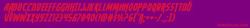 Yankeeclipperexpandital Font – Red Fonts on Purple Background