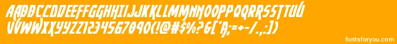 Yankeeclipperexpandital Font – White Fonts on Orange Background