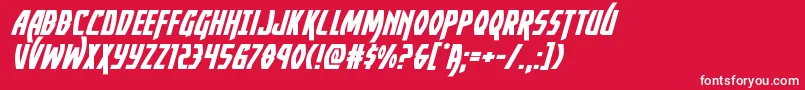 Yankeeclipperexpandital Font – White Fonts on Red Background