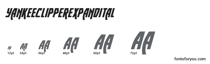 Yankeeclipperexpandital Font Sizes