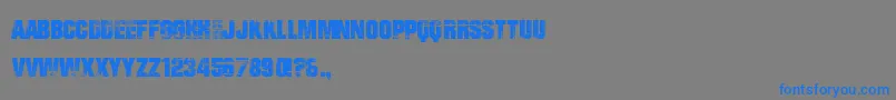 BadGrunge Font – Blue Fonts on Gray Background