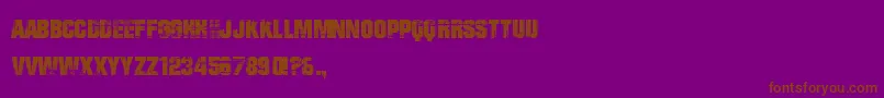 BadGrunge Font – Brown Fonts on Purple Background