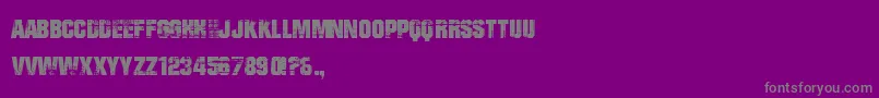 BadGrunge Font – Gray Fonts on Purple Background