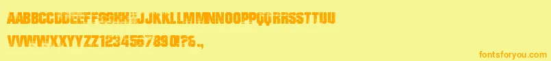 BadGrunge Font – Orange Fonts on Yellow Background